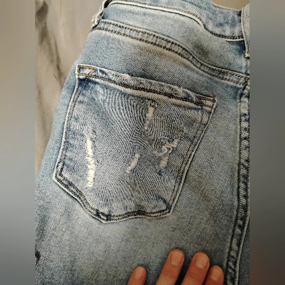 KanCan Distressed Light Blue Flare Jeans - Picture 10 of 13